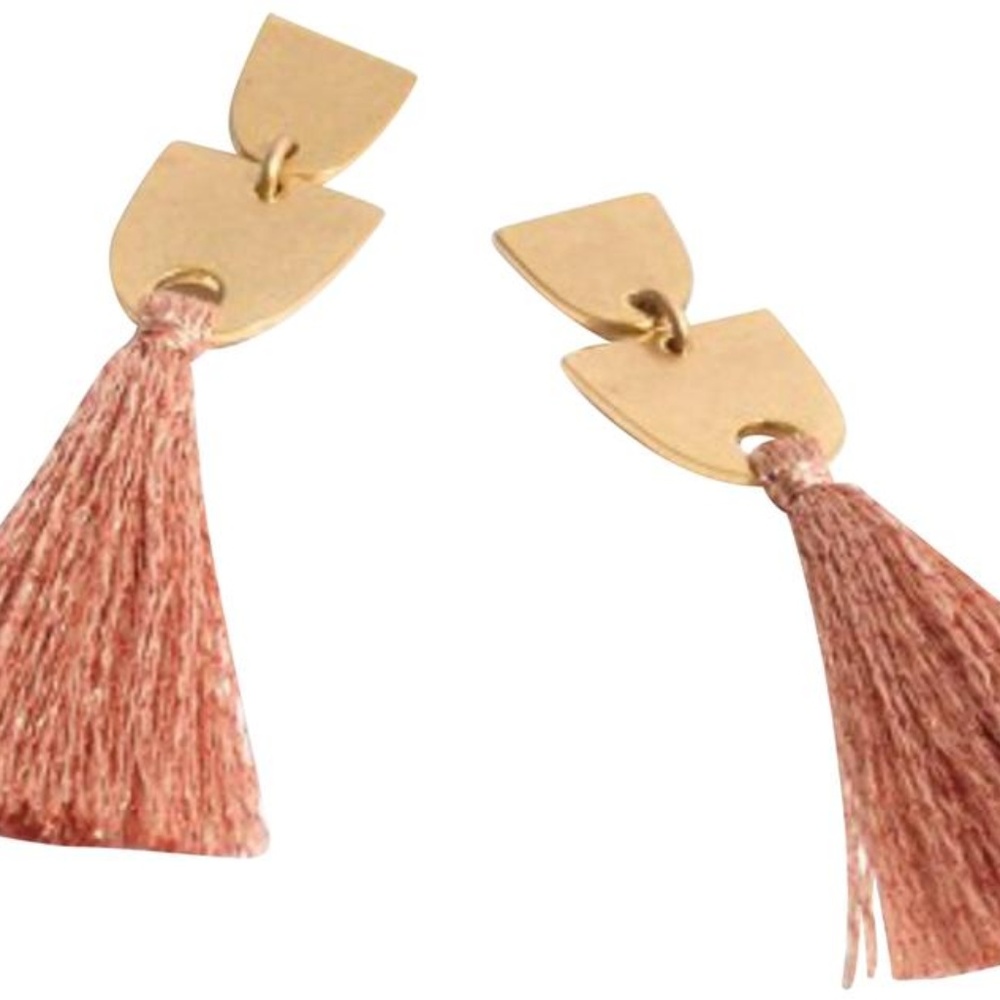 Madewell Tassel Earrings - Metallic Copper NWT